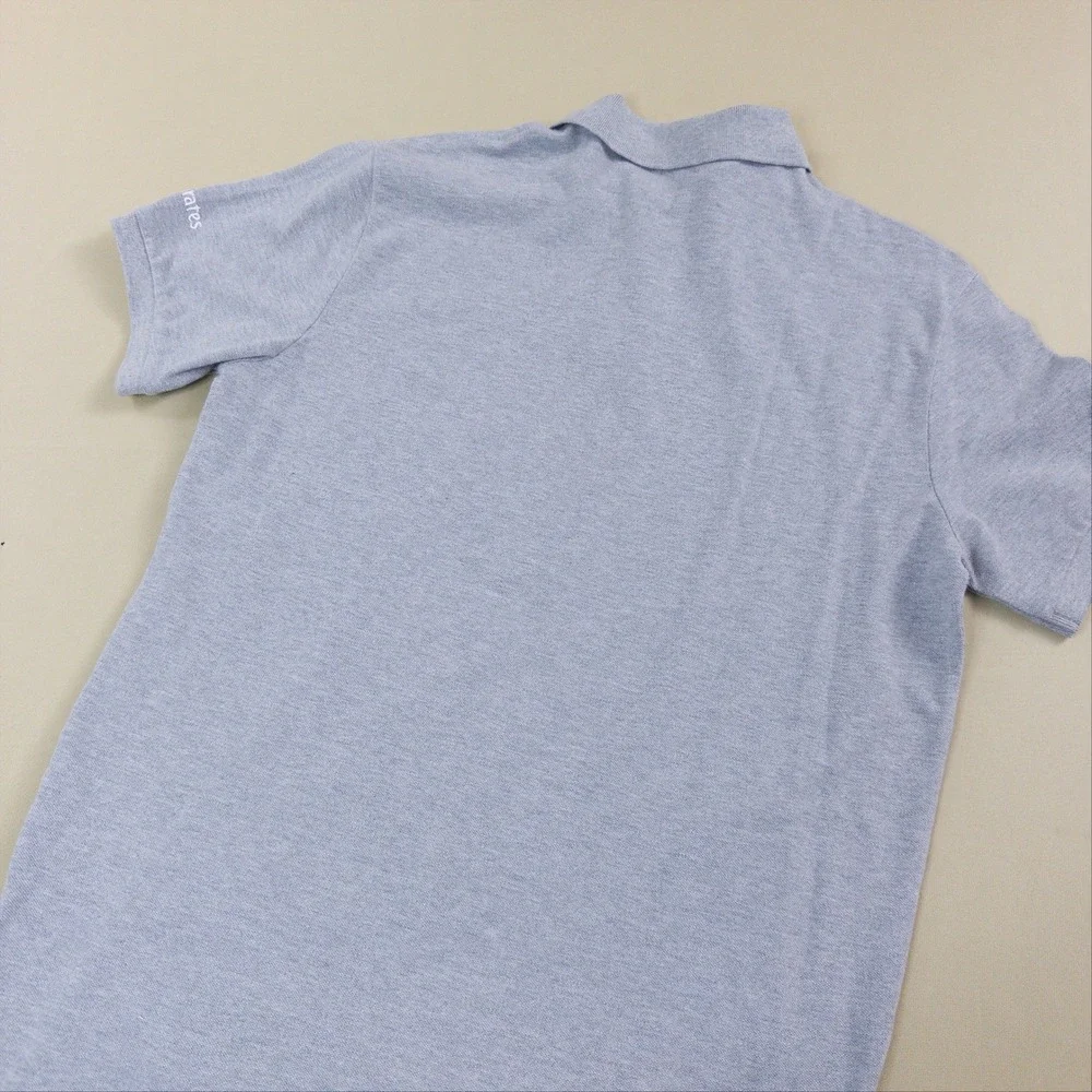 Polo Ralph Lauren Polo Shirt Mens Large Gray US Open Tennis/Emirates Custom Fit